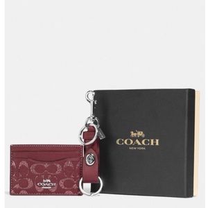 Coach Boxed Card Case w/valet key boxed gift set